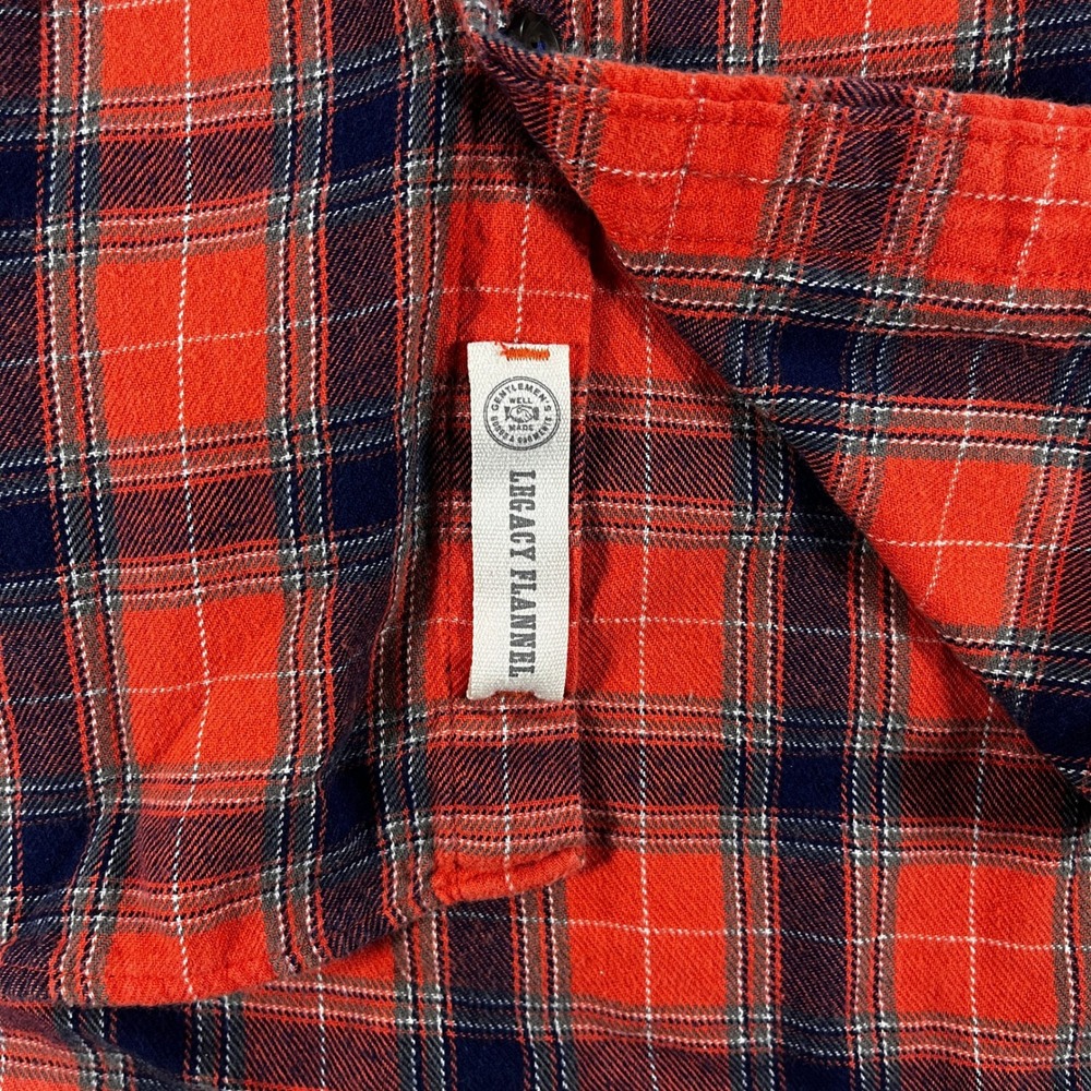 St Johns Bay Mens XXL Red Plaid Flannel Shirt Long Sleeve Cotton Classic Fit - Picture 3 of 7
